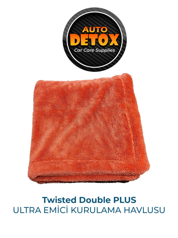 AutoDetox Twisted Double Plus 50x80 Kurulama Havlusu 1200GSM TURUNCU